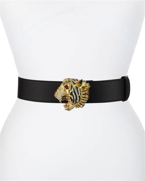 gucci chain belt silver|Gucci belt with tiger buckle.